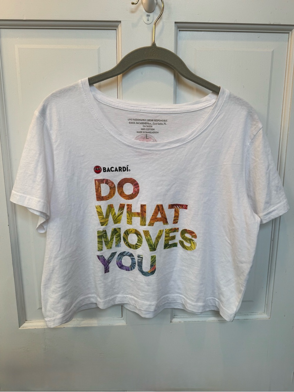 Bacardí Women’s “Do What Moves You" White Graphic Tee